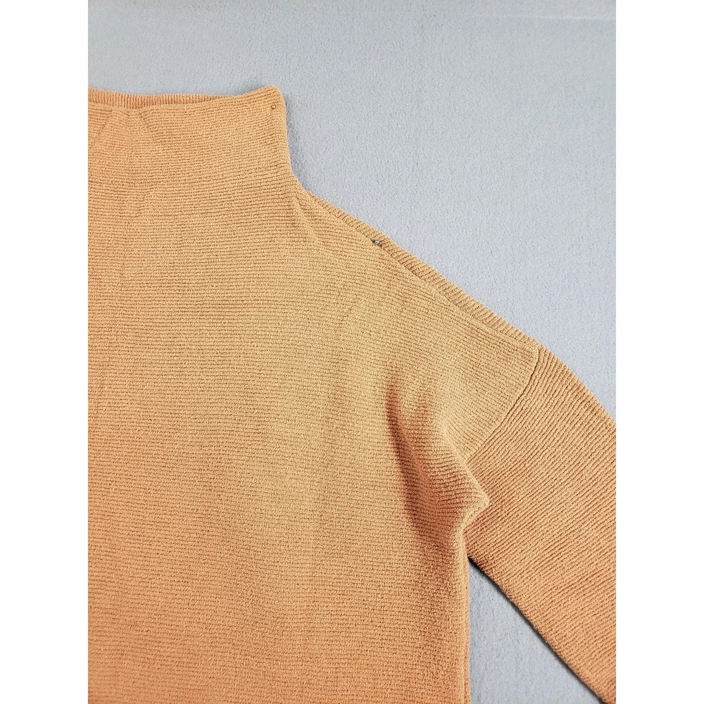 Free People Sweater Womens Large Brown Mock Neck Dolman Oversized Pullover Knit